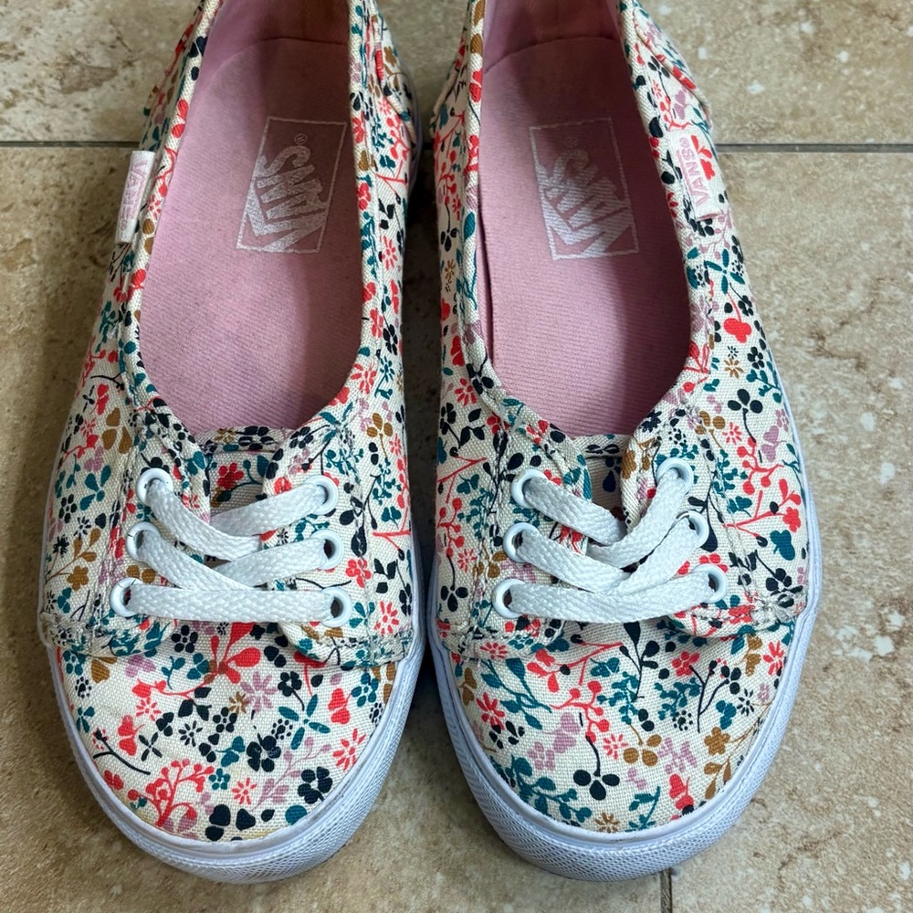 Vans Kids Floral Canvas Sneakers - Multicolor size 12.5